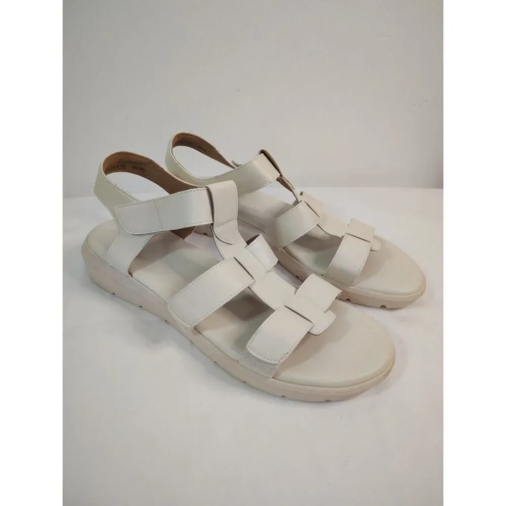 Rockport T-Strap Fisherman Sandals Abbie Tru Tech Cream Sport Shoes Womens 11